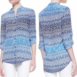 Diane Von Furstenberg Silk Patterned Blouse/Tunic